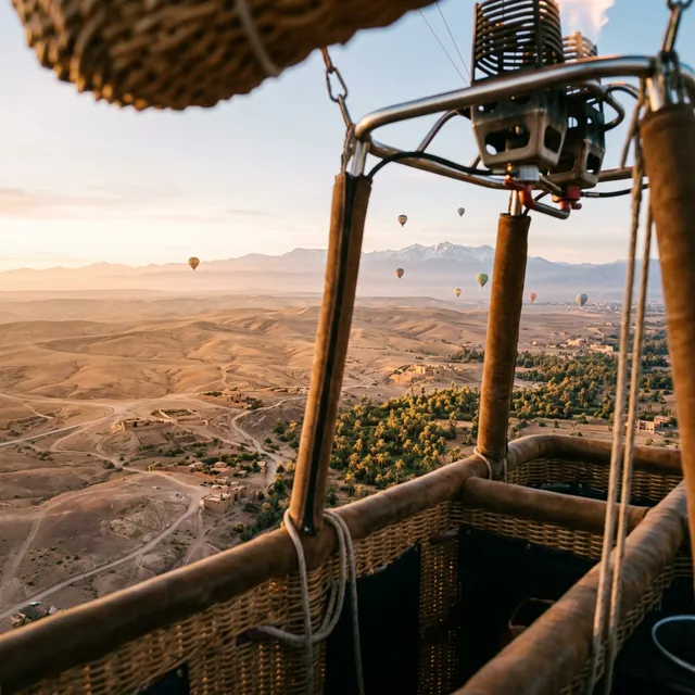 Marrakech balloon flight desert view